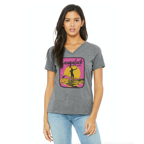 Saugatuck Endless Summer Ladies Relaxed Fit V-Neck T-Shirt
