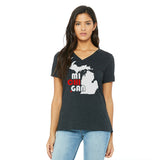 MI CHI GAN Ladies Relaxed Fit V-Neck T-Shirt