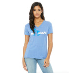 Mi Coast Ladies Relaxed Fit V-Neck T-Shirt