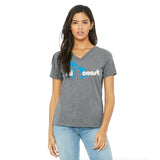 Mi Coast Ladies Relaxed Fit V-Neck T-Shirt