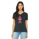 Red Arrow Highway Ladies Relaxed Fit V-Neck T-Shirt