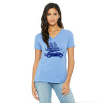 Road Trip Ladies Relaxed Fit V-Neck T-Shirt