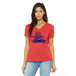 Road Trip Ladies Relaxed Fit V-Neck T-Shirt