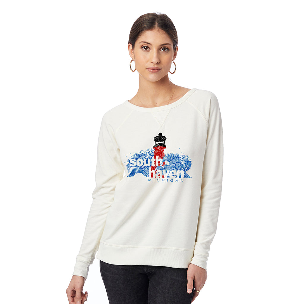 South Haven Ladies Vintage French Terry Sweatshirt Mi Coast